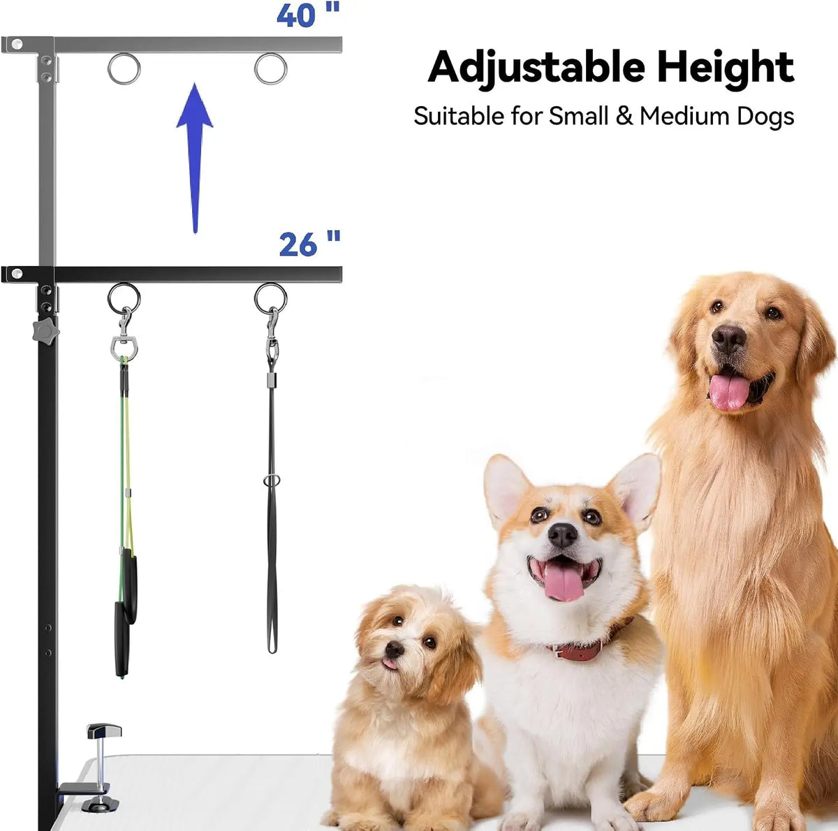 Pet Grooming Hammock Sling With Table Clamp And Adjustable Arm