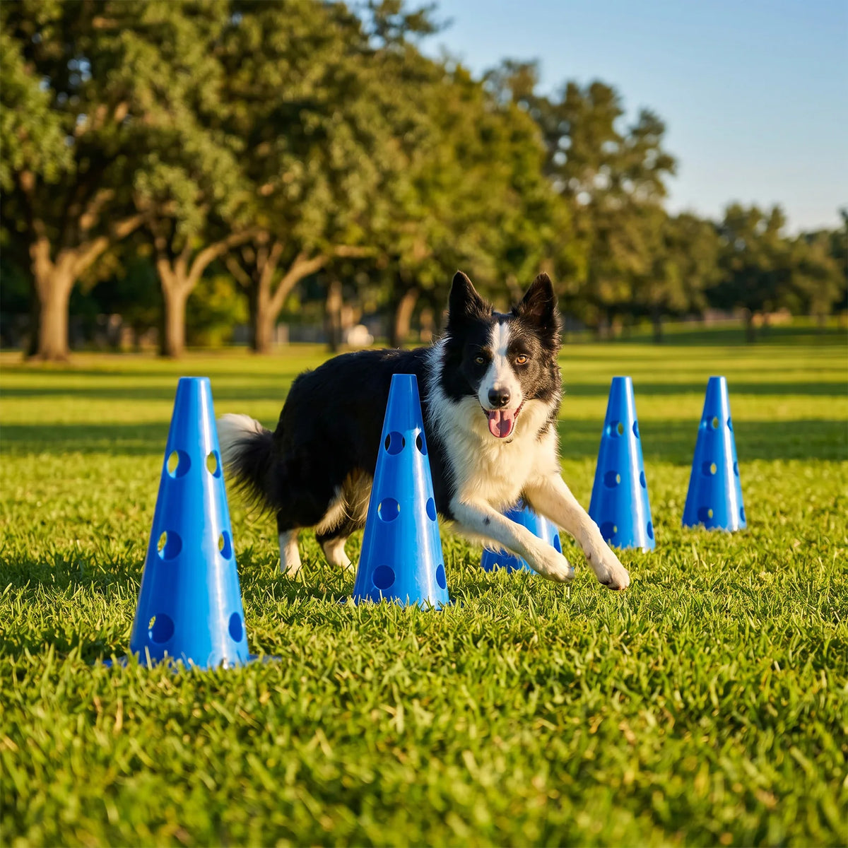 Dog Agility Training Cones And Rods Set With Adjustable Hurdles