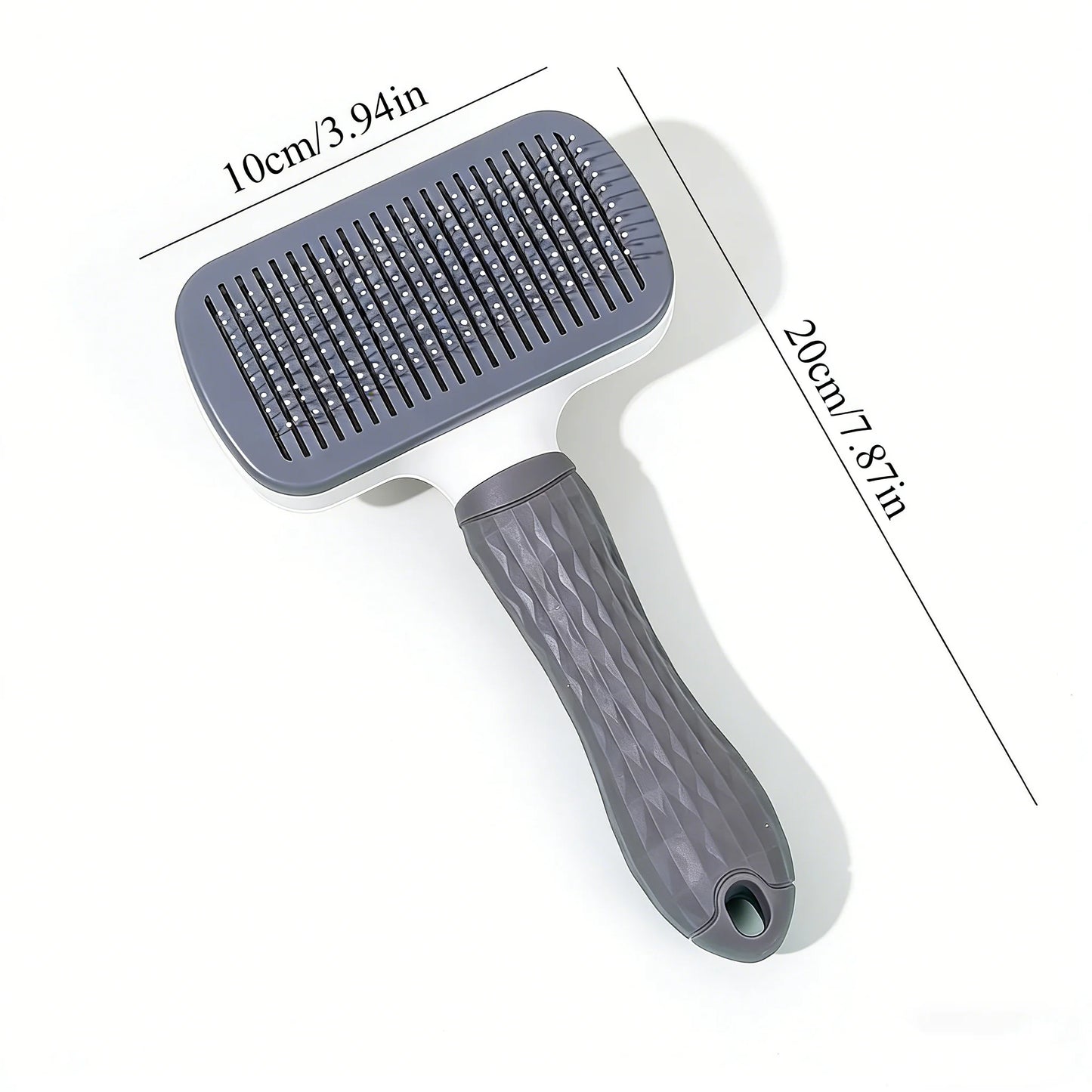 Pet Grooming Brush With OneClick Hair Removal For Dogs Cats