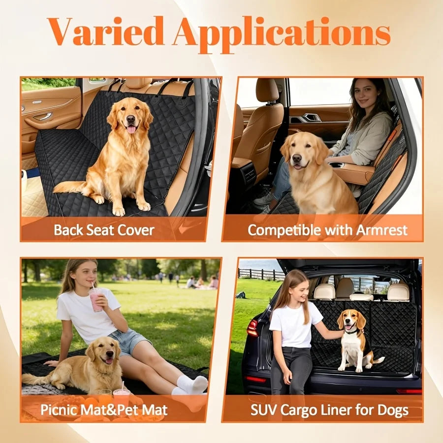 Dog Car Seat Cover Waterproof Back Seat Protector For Cars