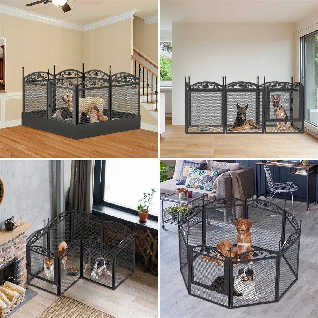 BINGOPAW Eight Panel Heavy Duty Dog Playpen For Indoor Outdoor