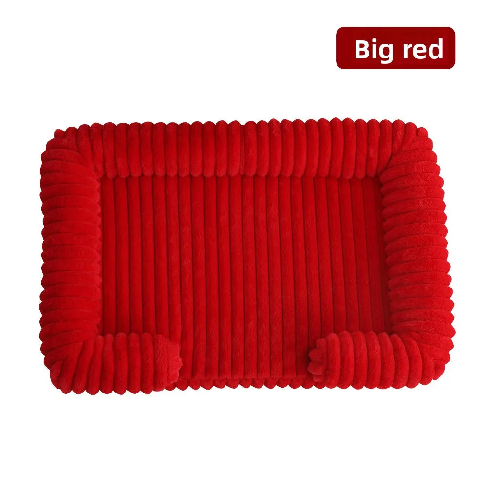 Winter Dog Bed For Pets Warm Corduroy Sofa Bed Mat