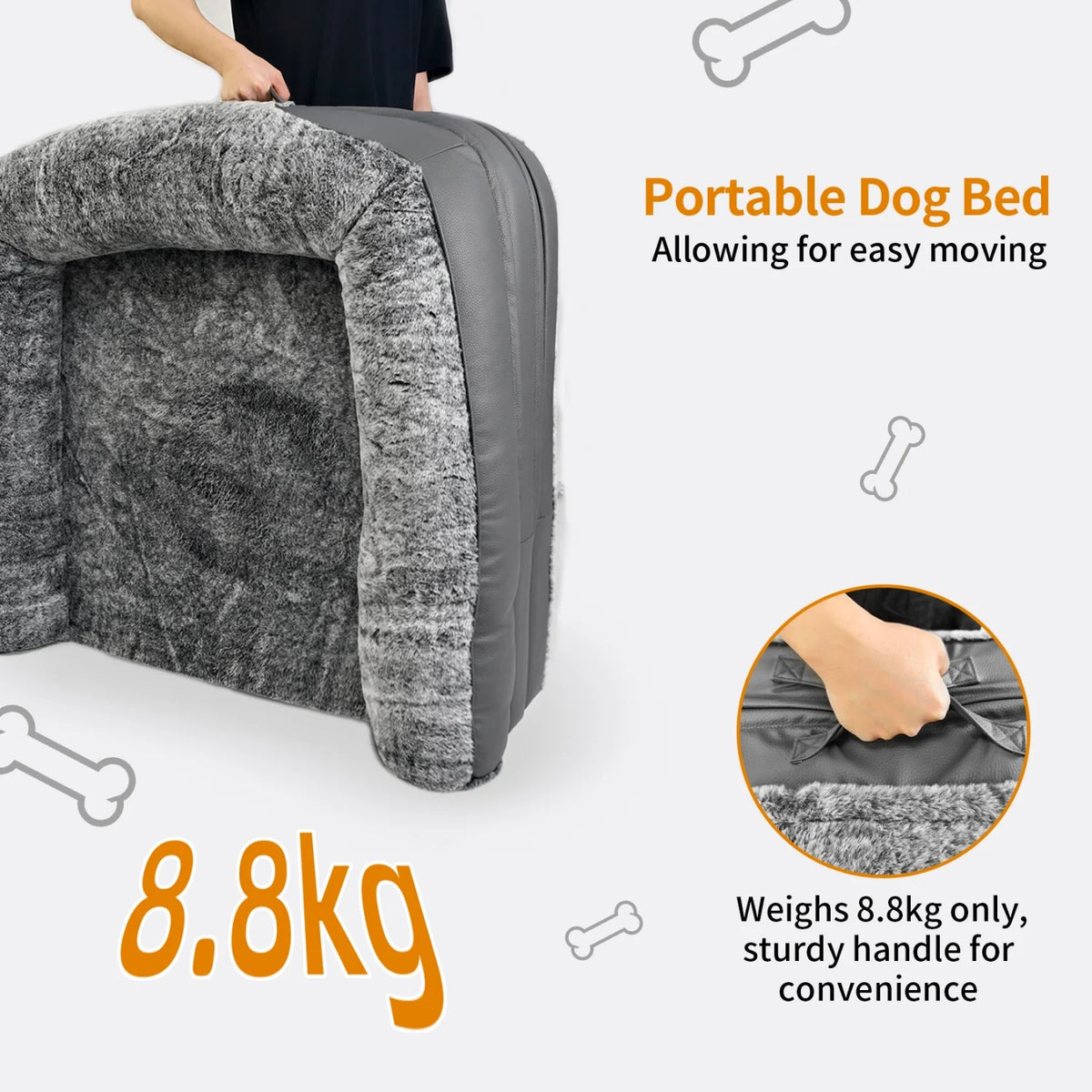 BINGOPAW Human Orthopedic Dog Bed With Removable Plush Cover