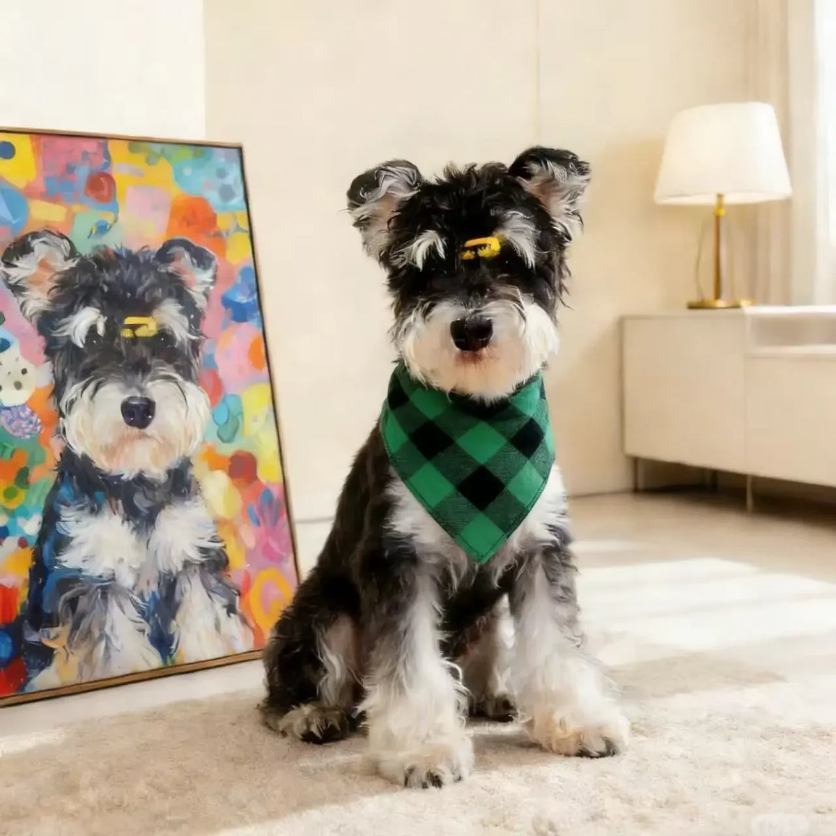 Washable Plaid Pet Scarves for Dogs and Cats Special Occasions