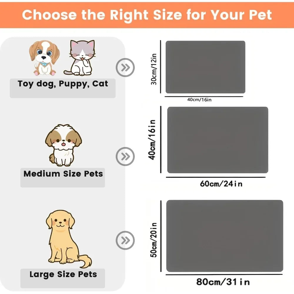 Waterproof Absorbent Pet Feeding Mat With Rubber Backing