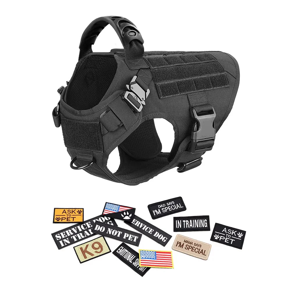 Military Large Dog Harness Vest for Malinois Training