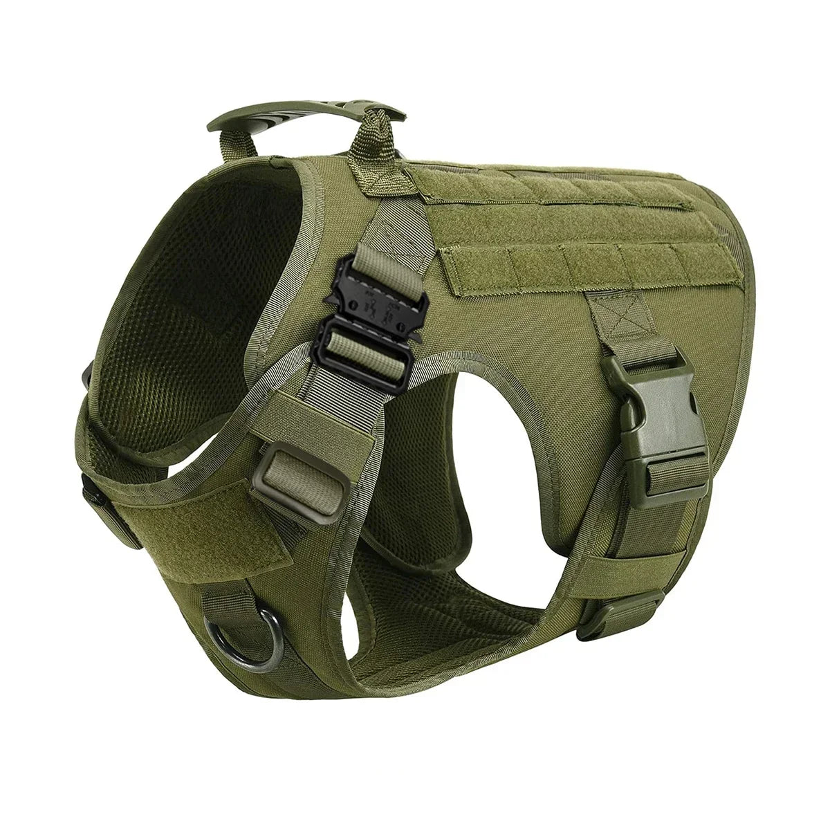Tactical Dog Harness With Molle Pouches And Adjustable Vest