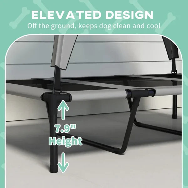 Elevated Dog Bed With Cooling Pad And Removable Canopy