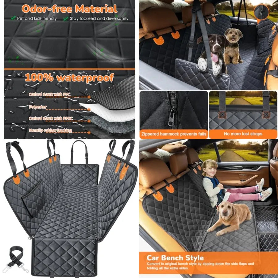 Dog Car Seat Cover Waterproof Hammock 600D Heavy Duty