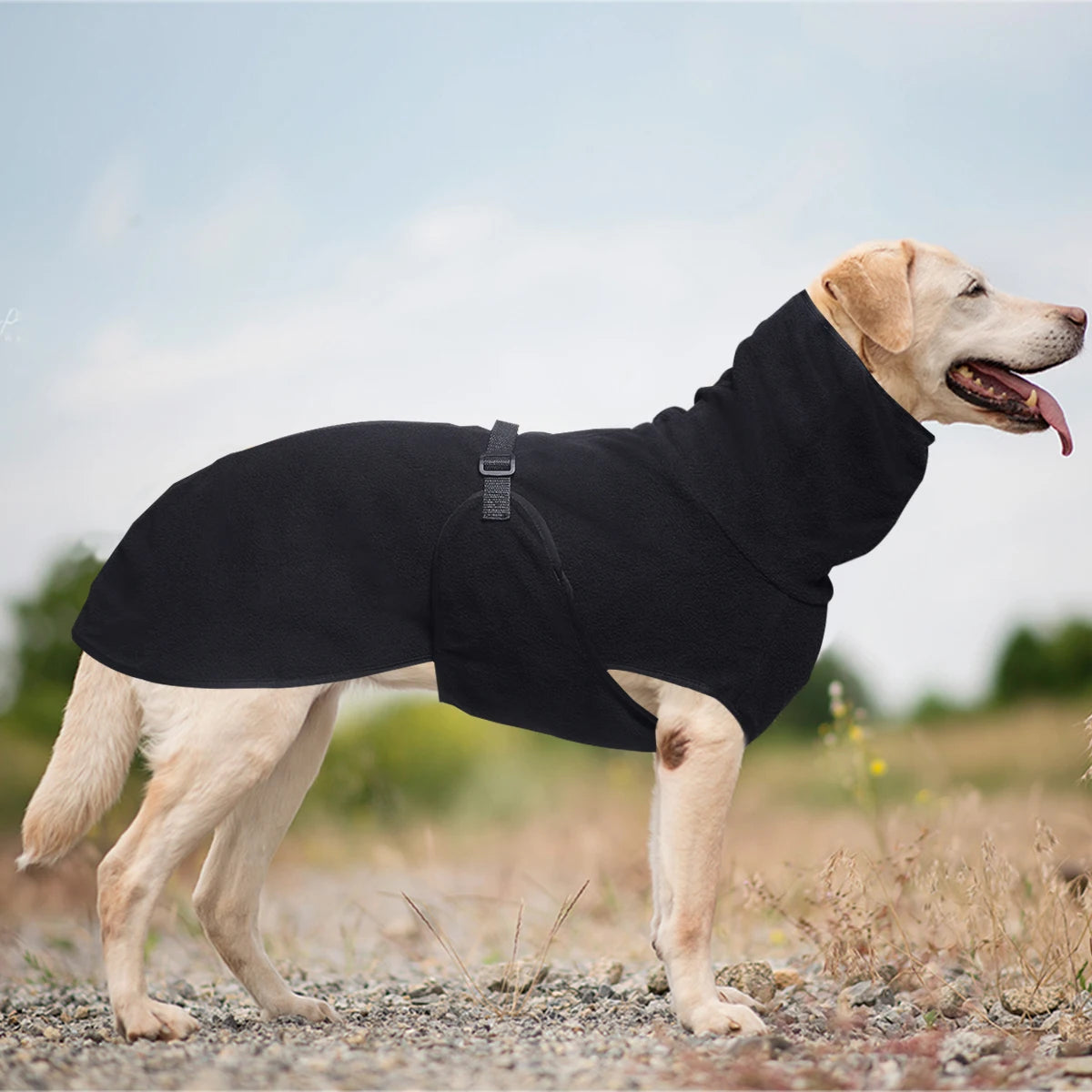 Soft Fleece Dog Winter Coat With Adjustable Closure