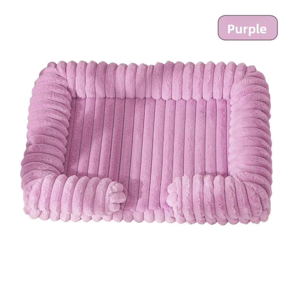 Winter Dog Bed For Pets Warm Corduroy Sofa Bed Mat