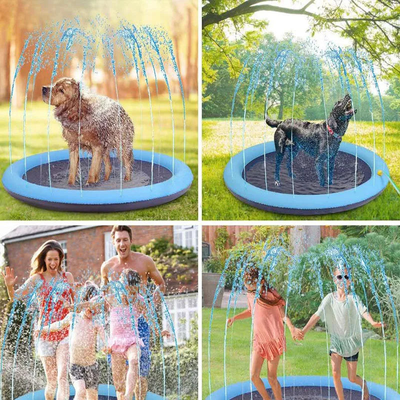 Dog Water Spray Mat PVC Inflatable Bathing And Outdoor Play