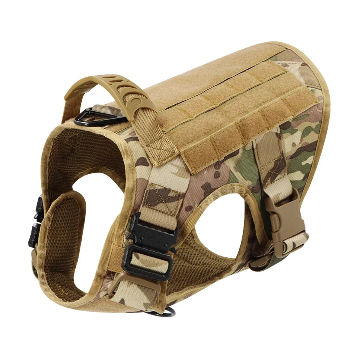Tactical Dog Harness With Molle Pouches And Adjustable Vest