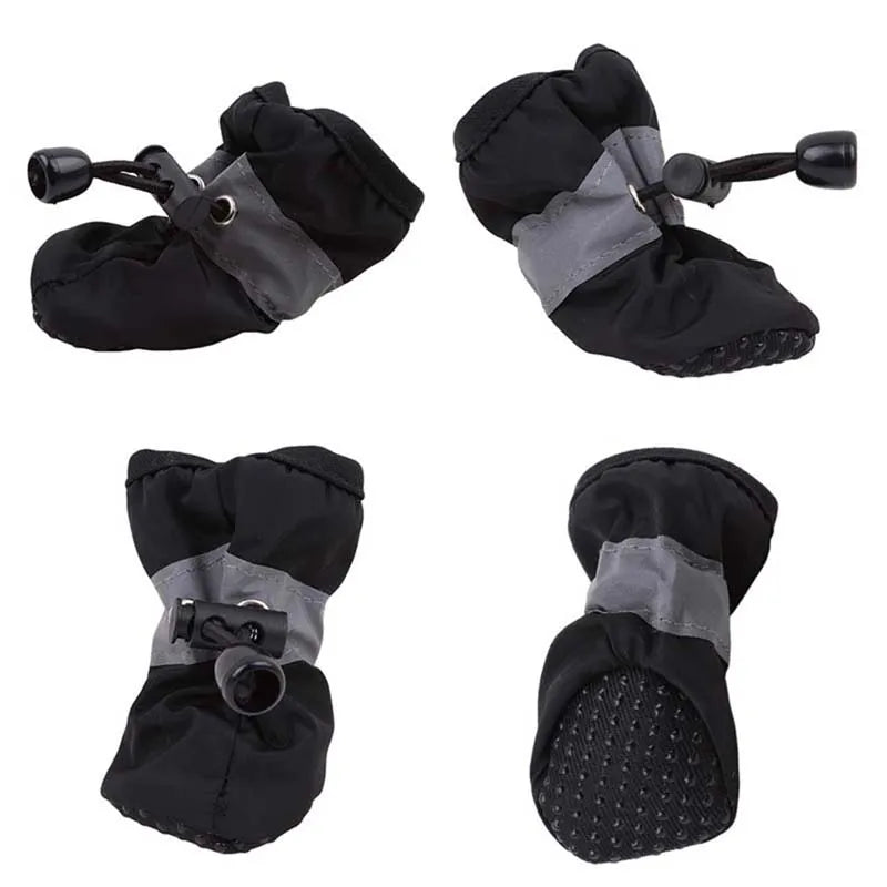 Waterproof Dog Boots With Non Slip Soles And Reflective Strips
