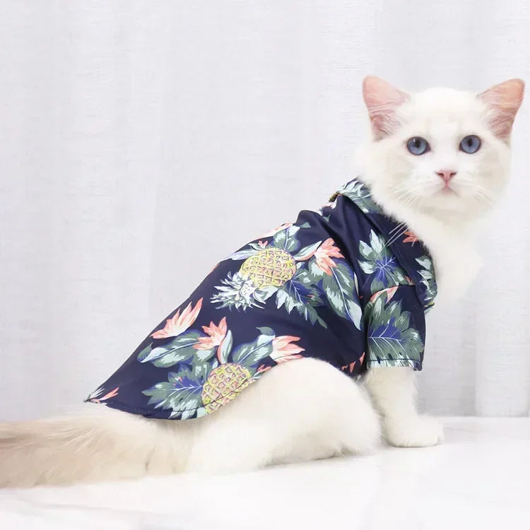 Hawaiian Style Dog Shirt For Small To Medium Dogs Pups