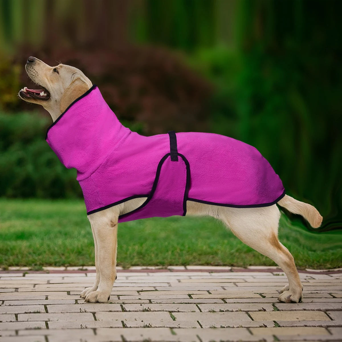 Soft Fleece Dog Winter Coat With Adjustable Closure