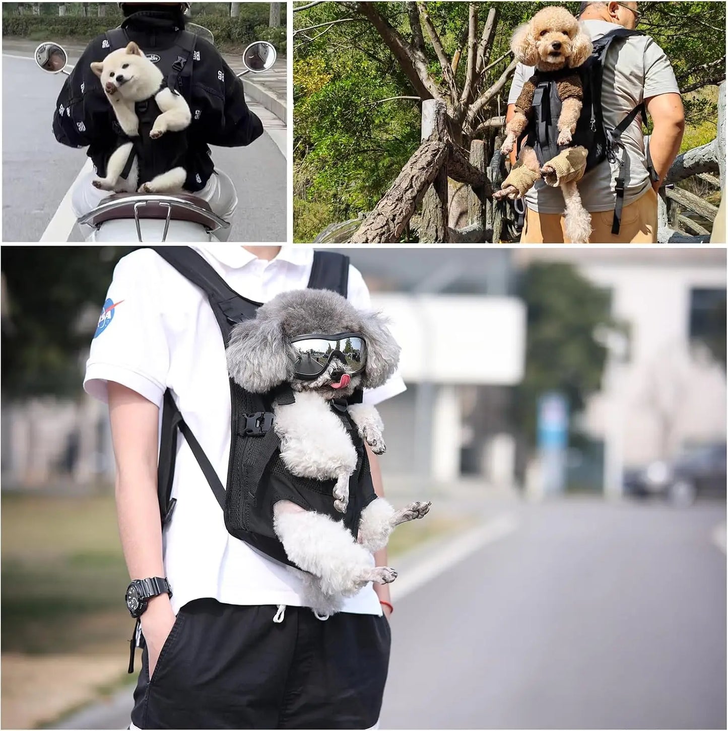 Dog Front Carrier Backpack Pet Sling With Adjustable Straps