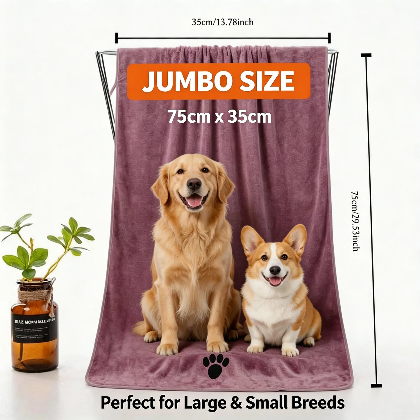 Pet Microfiber Bath Towel Quick Dry Soft And Durable