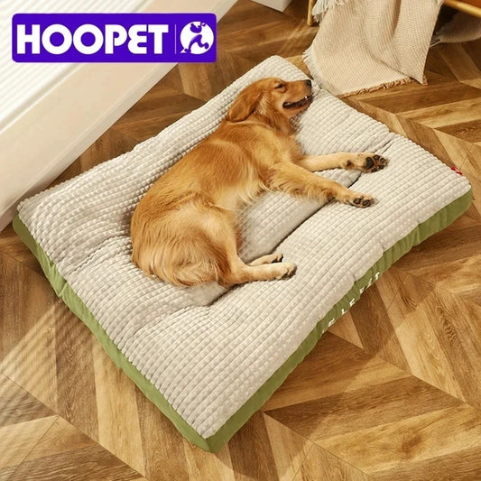 Hoopet Winter Warm Dog Bed With Soft Fleece Blanket