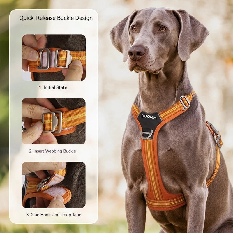 Anti Pull Dog Harness Leash Set Reflective Wear Resistant Soft