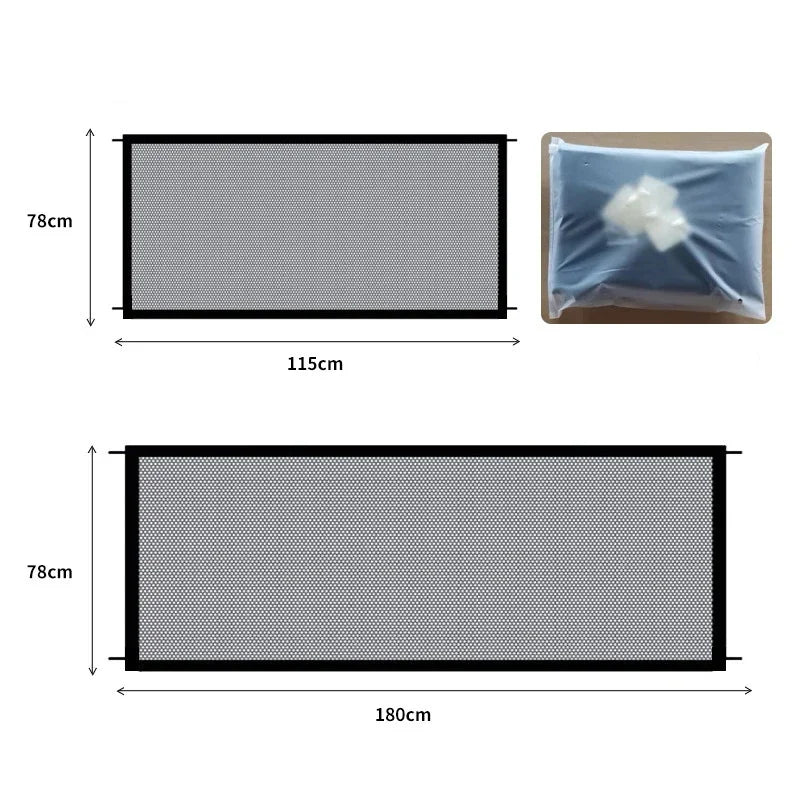 Pet Dog Safety Barrier Fence With Folding Mesh Gate