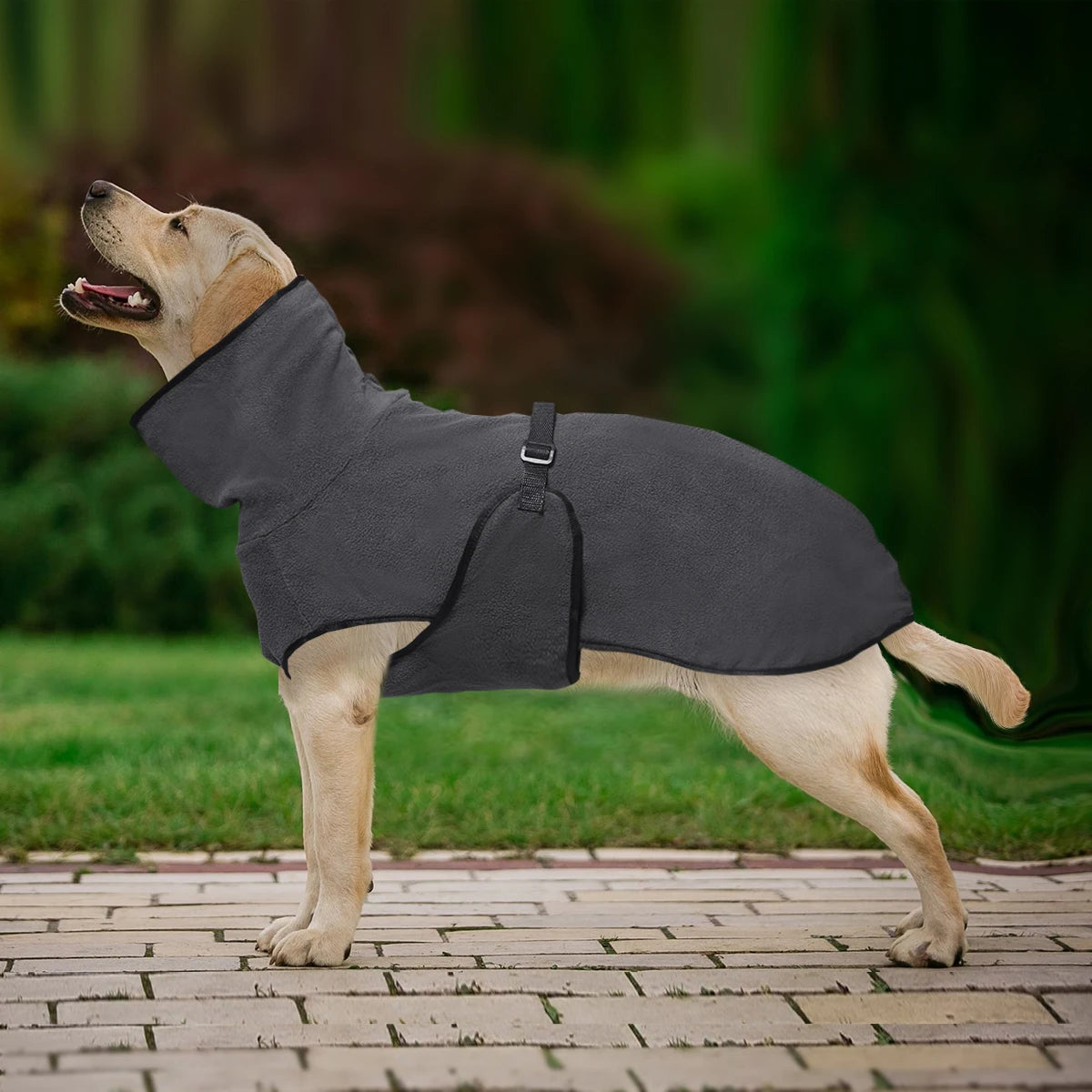 Soft Fleece Dog Winter Coat With Adjustable Closure