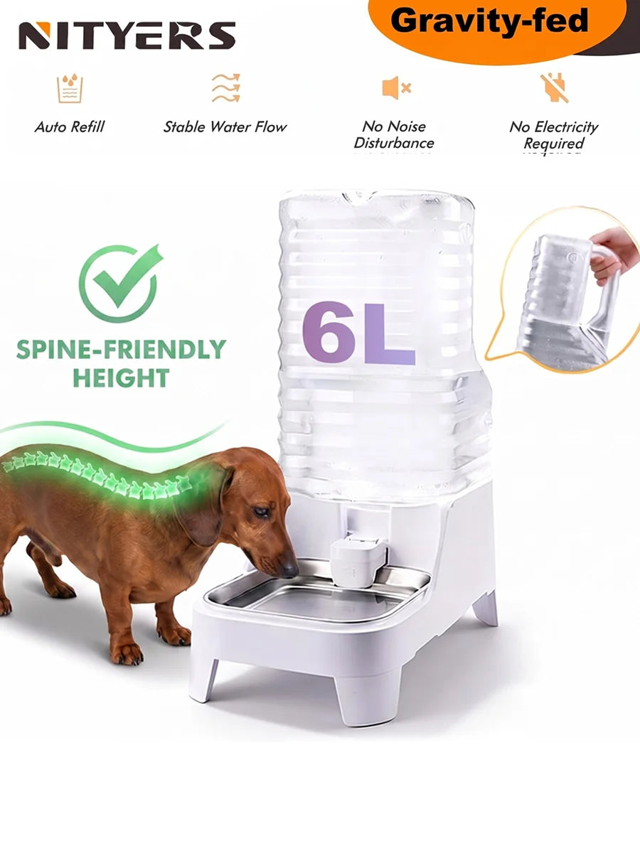 Elevated Gravity Pet Water Dispenser For Cats And Dogs