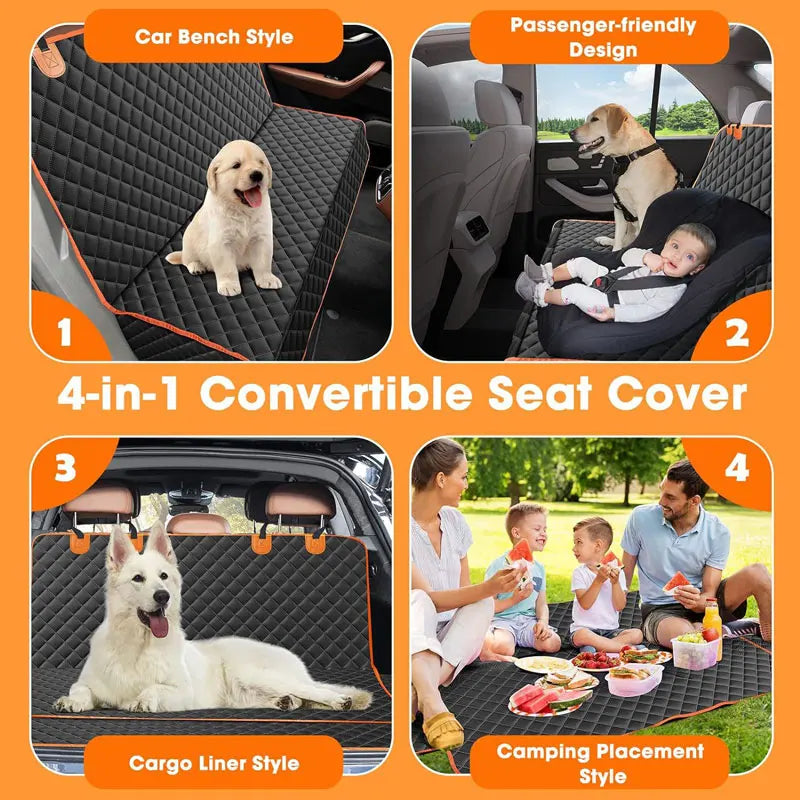 Dog Car Seat Cover Waterproof Travel Mat Hammock For Car