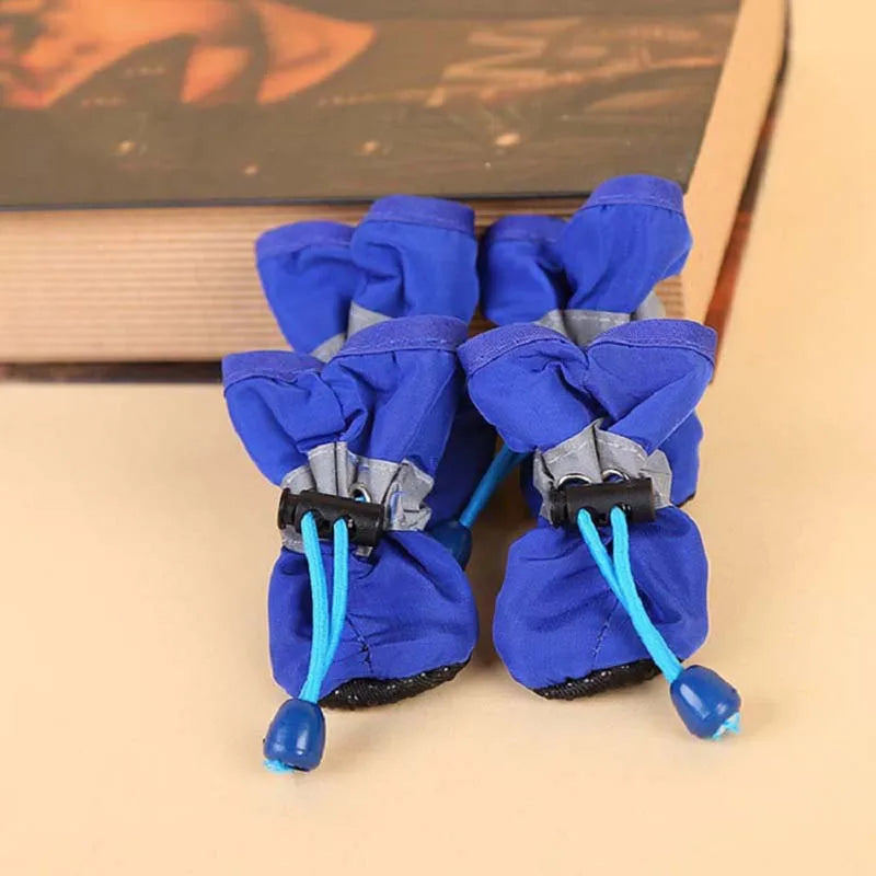 Waterproof Dog Boots With Non Slip Soles And Reflective Strips
