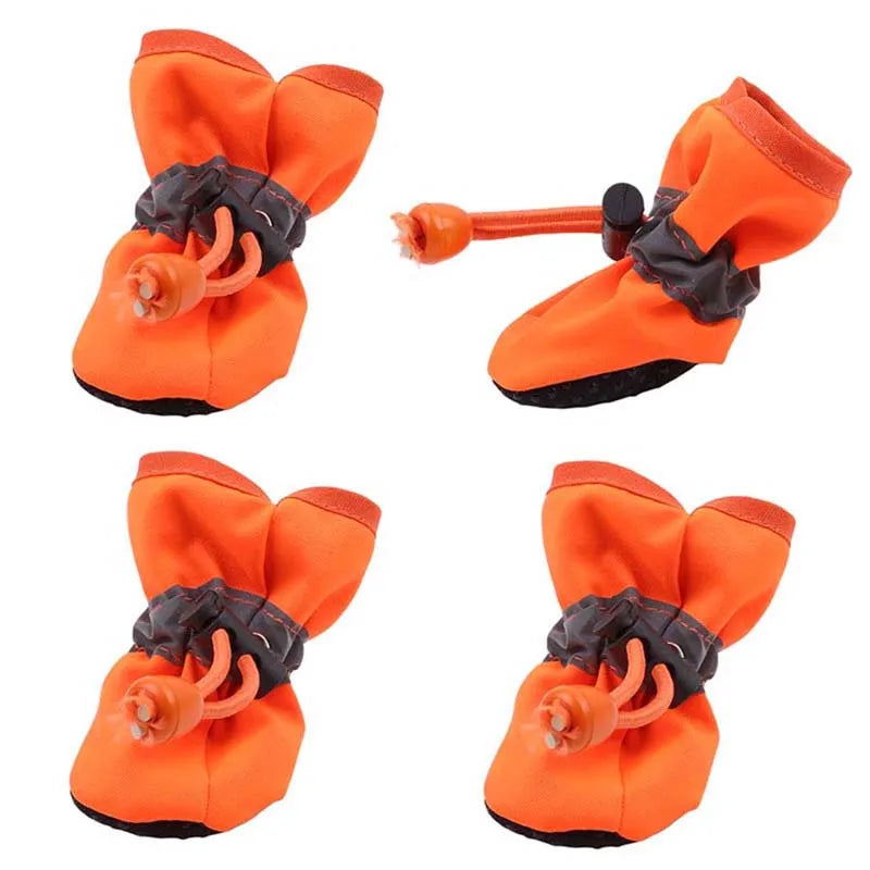 Waterproof Dog Boots With Non Slip Soles And Reflective Strips