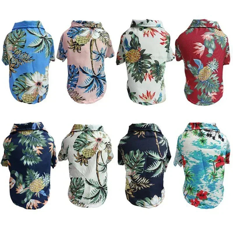 Hawaiian Style Dog Shirt For Small To Medium Dogs Pups