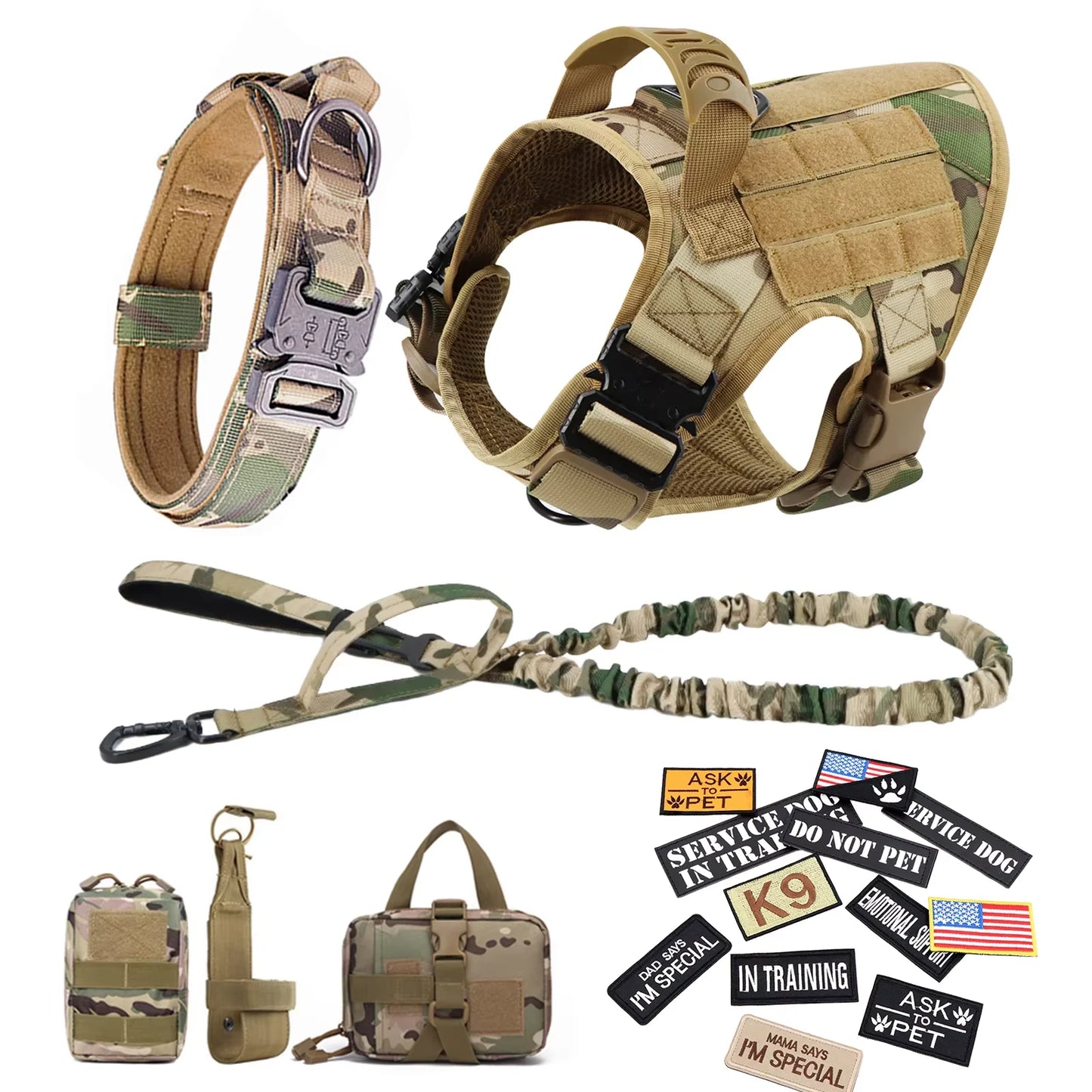 Military Large Dog Harness Vest for Malinois Training