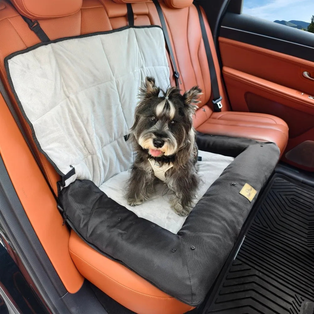 BORWART Waterproof Portable Dog Car Seat Bed and Booster Carrier