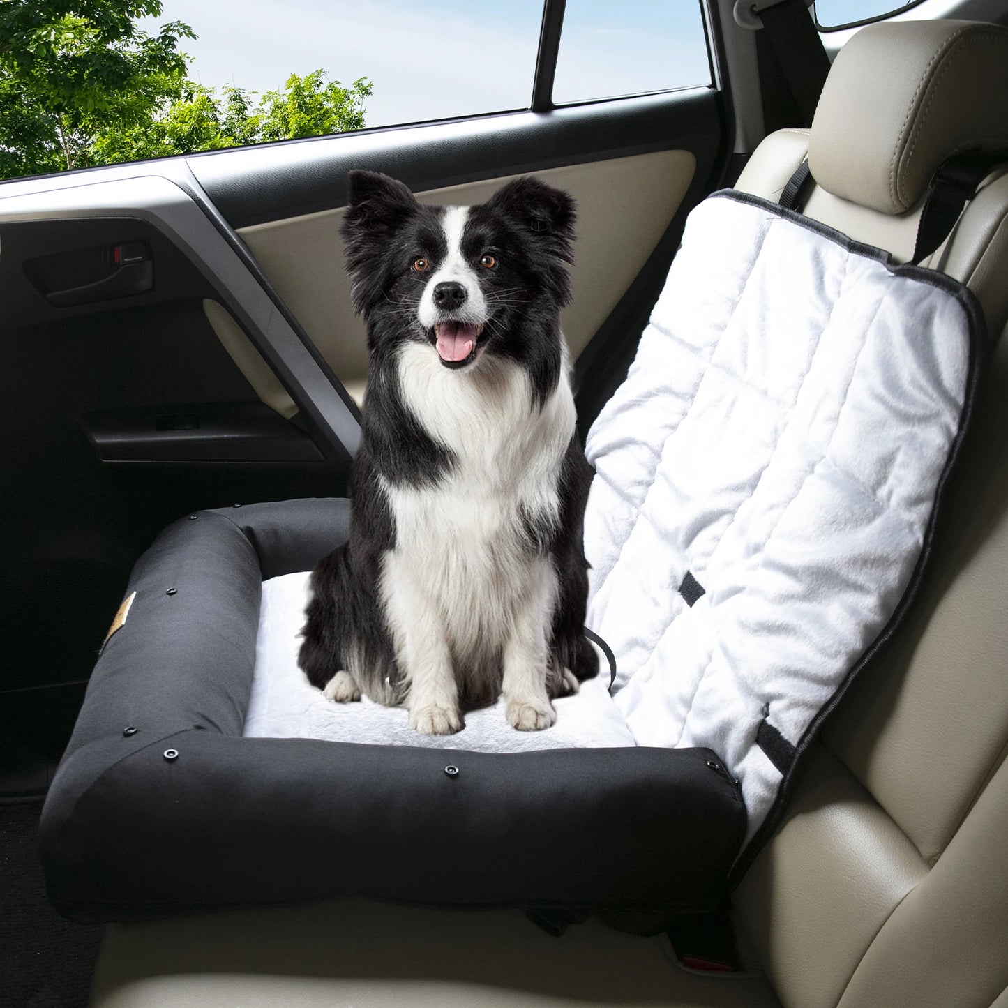 BORWART Waterproof Portable Dog Car Seat Bed and Booster Carrier