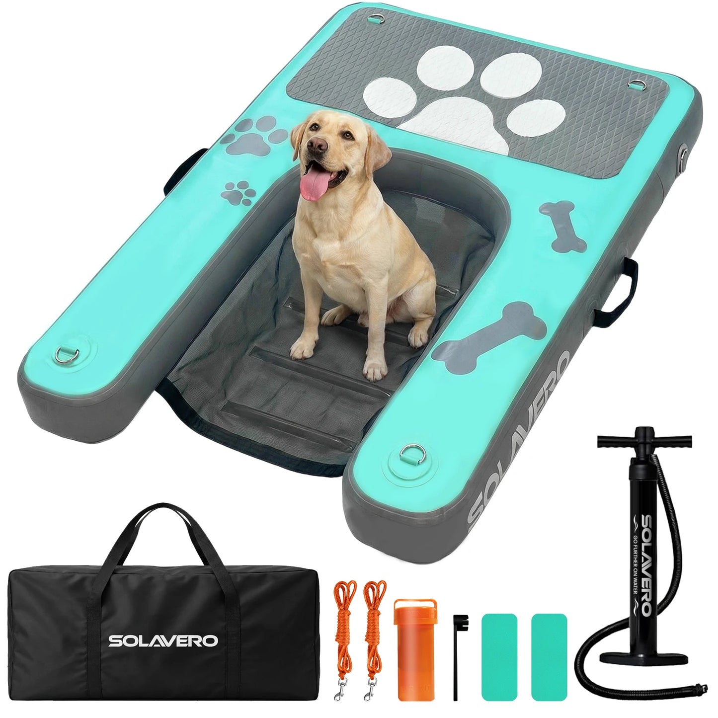 Inflatable Dog Water Ramp Non Slip EVA Deck For Pool