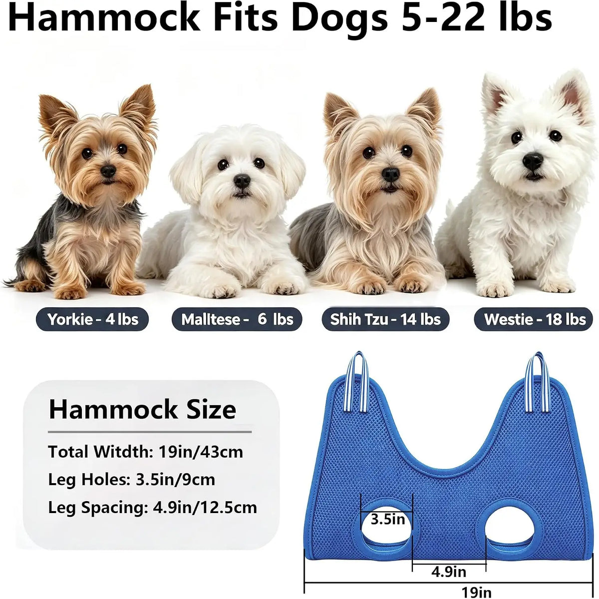 Pet Grooming Hammock Sling With Table Clamp And Adjustable Arm
