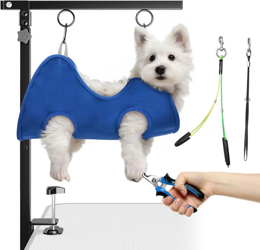 Pet Grooming Hammock Sling With Table Clamp And Adjustable Arm
