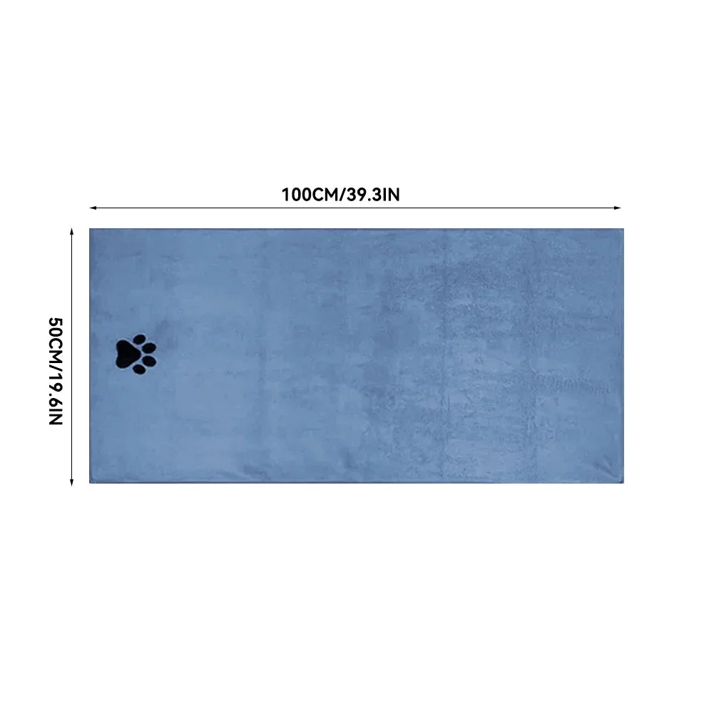 Microfiber Pet Bath Towels Embroidered Ultra Soft and Absorbent