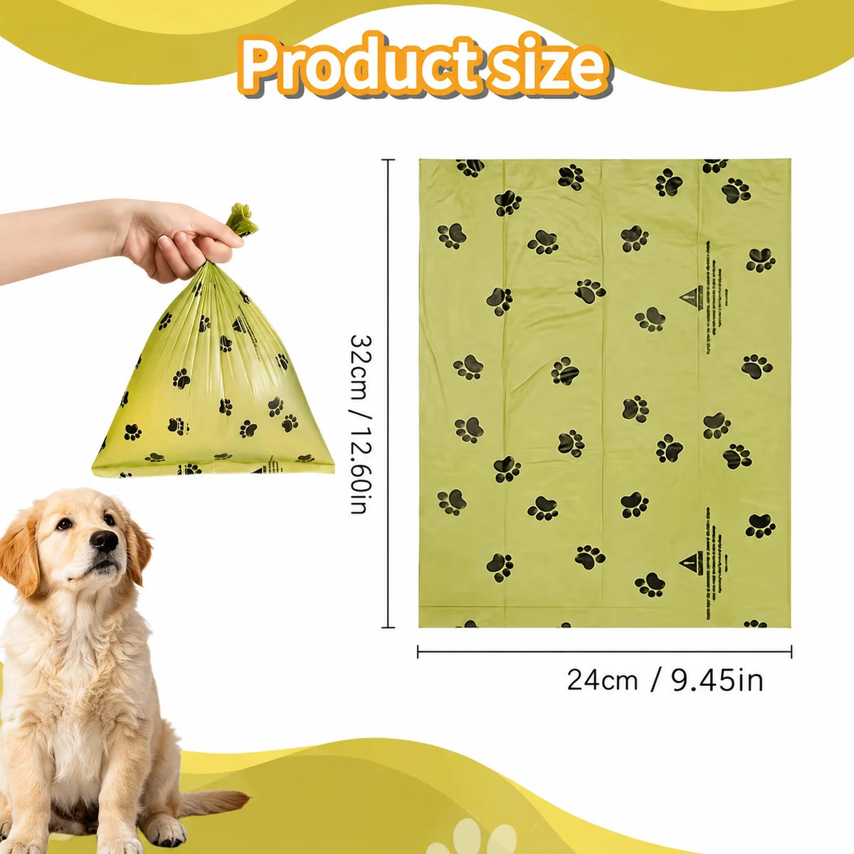 Durable Pet Waste Bags For Dog And Cat Cleanup Outdoors