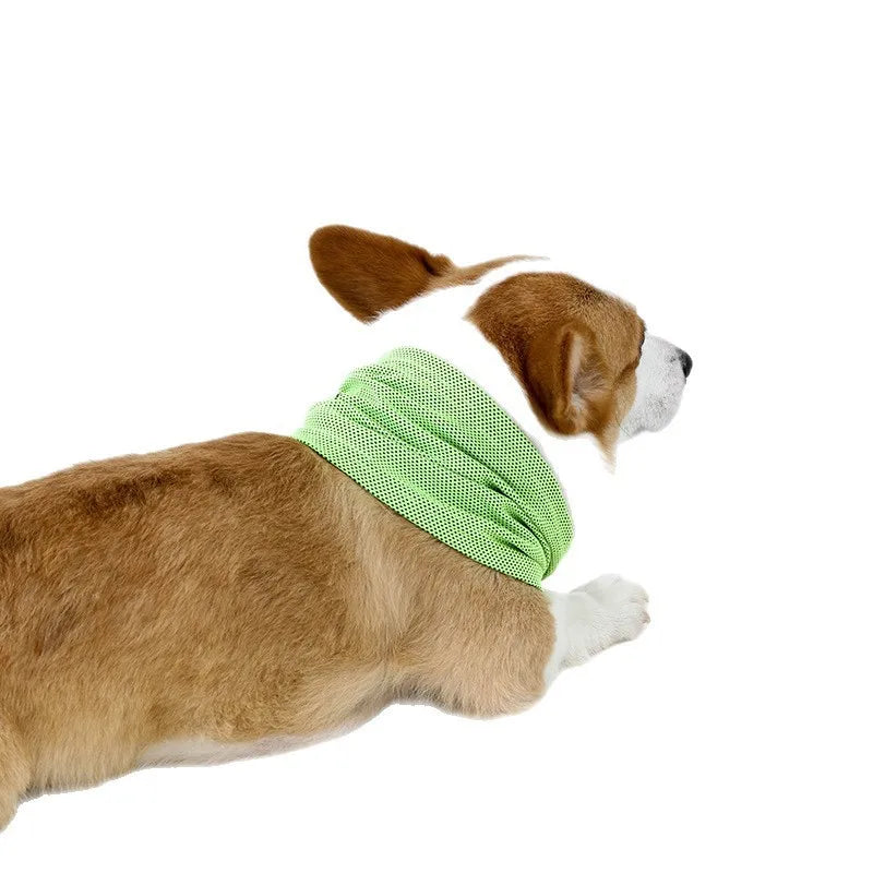 Ice Silk Mesh Dog Cooling Neck Gaiter For Summer Walking