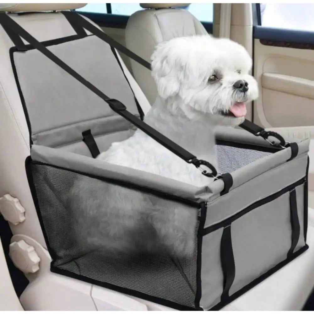 Portable Elevated Dog Booster Car Seat With Adjustable Safety Strap
