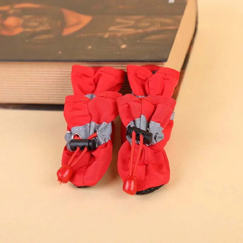 Waterproof Dog Boots With Non Slip Soles And Reflective Strips