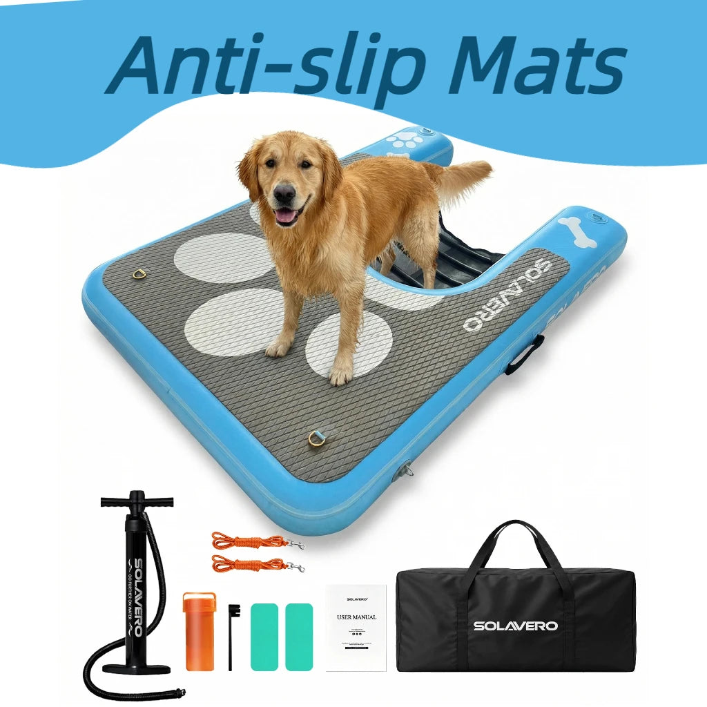 Inflatable Dog Water Ramp Non Slip EVA Deck For Pool