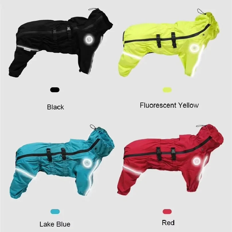 Waterproof Reflective Dog Raincoat Jacket for All Weather Protection