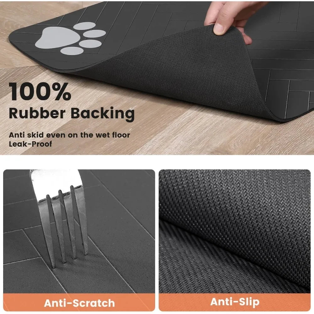 Waterproof Absorbent Pet Feeding Mat With Rubber Backing