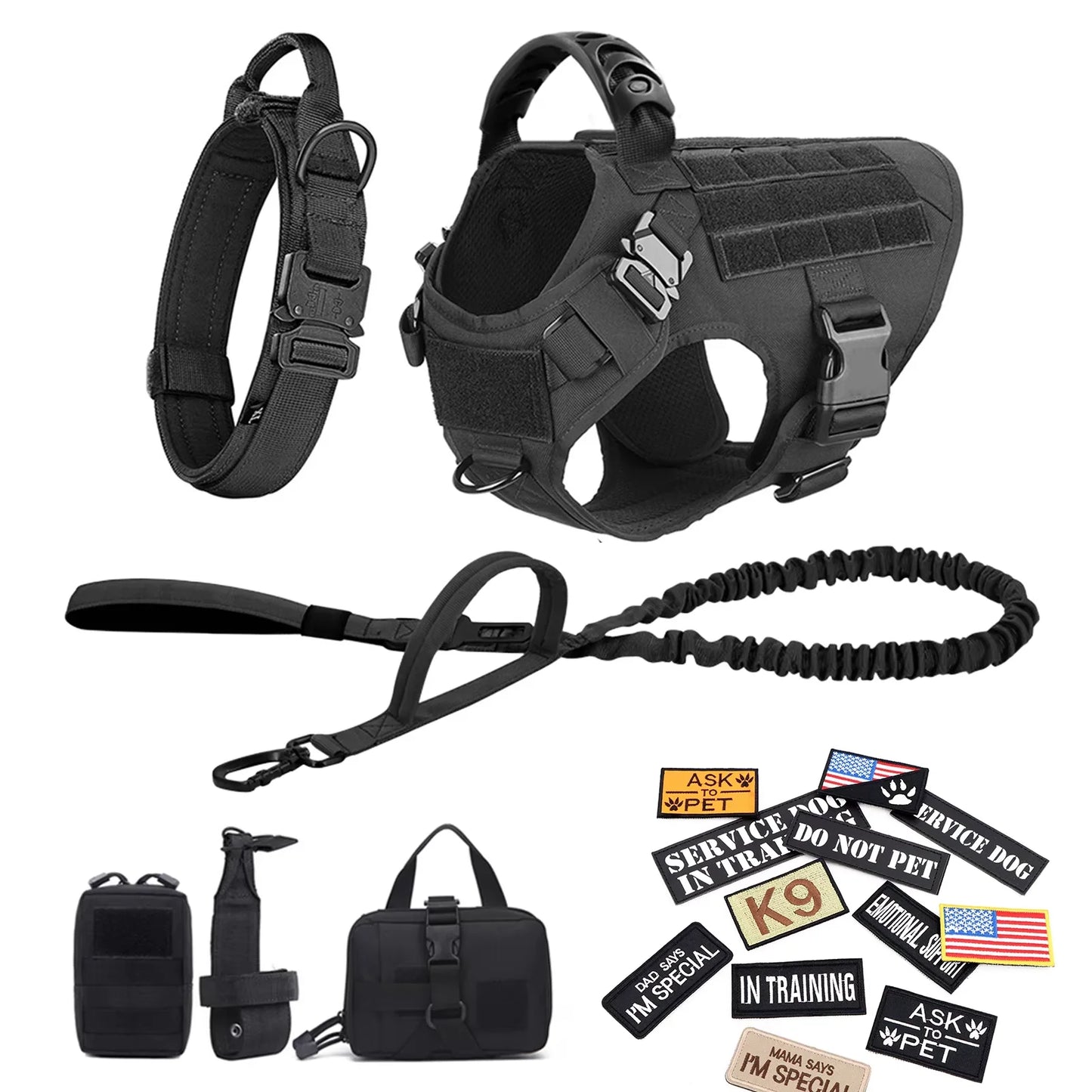 Military Large Dog Harness Vest for Malinois Training