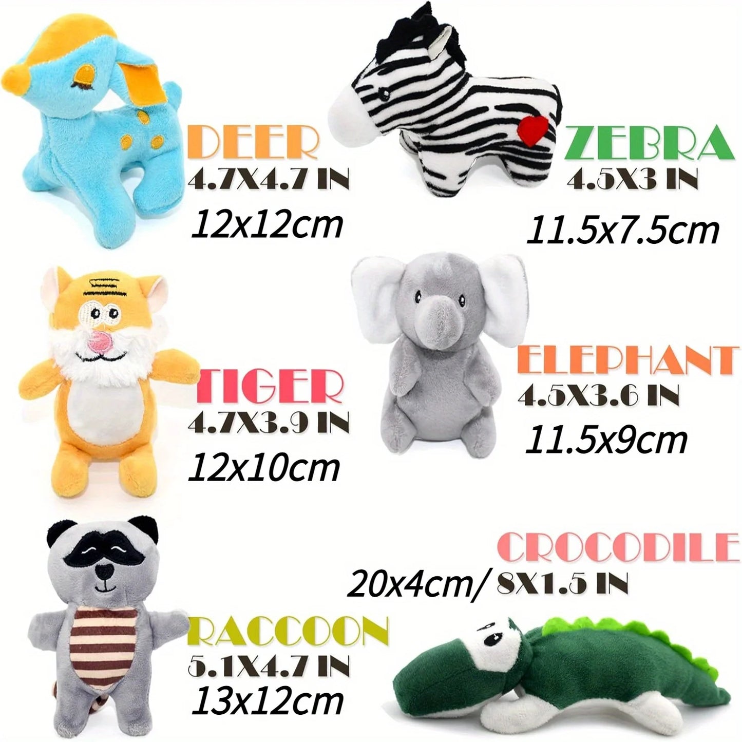 LEMROE Dog Plush Squeaky Toys For Small And Medium Dogs