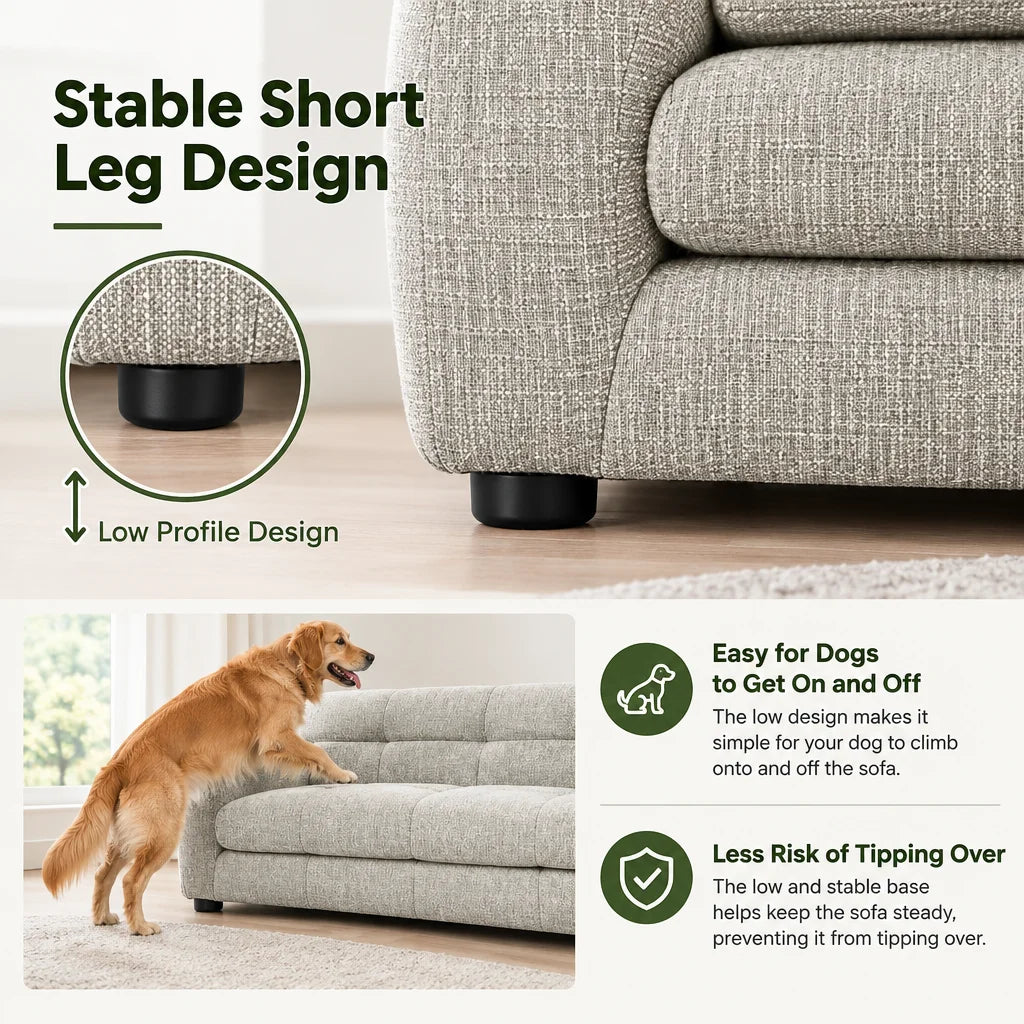 Breathable Dog Sofa Bed With Supportive Backrest And Armrests