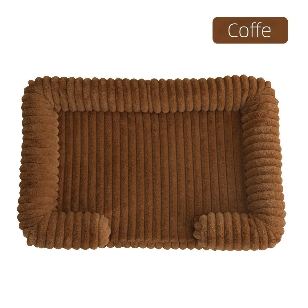 Winter Dog Bed For Pets Warm Corduroy Sofa Bed Mat