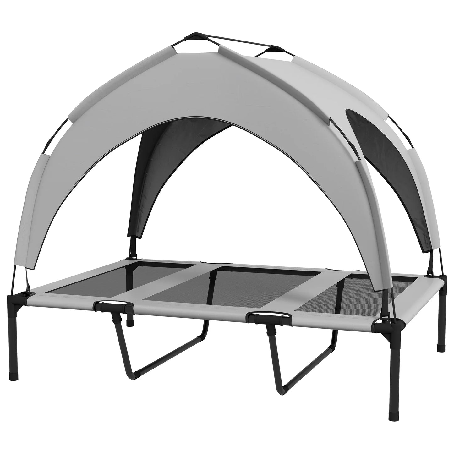 Elevated Dog Bed With Cooling Pad And Removable Canopy
